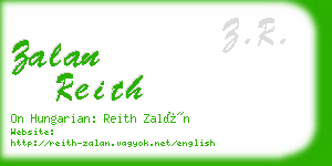 zalan reith business card